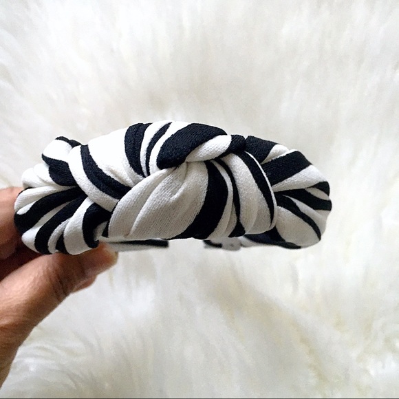J. Crew Zebra Print Top Knot Headband - Picture 3 of 3